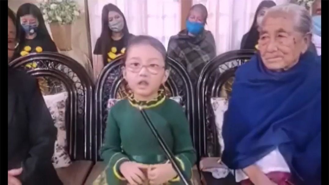 Asian baby girl speak words of encouragement to the world!